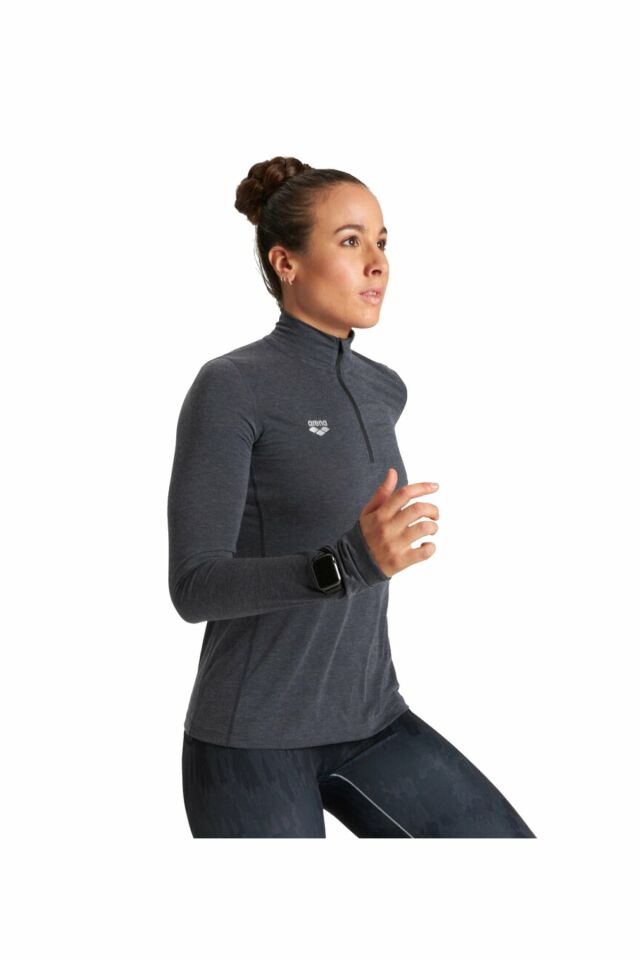 Arena W Thermal H/Z Long Sleeve Bayan Uzun Kollu Sweatshirt Siyah 002224550 M