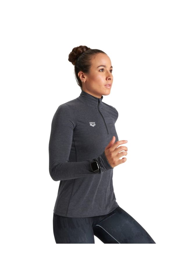 Arena W Thermal H/Z Long Sleeve Bayan Uzun Kollu Sweatshirt Siyah 002224550 XL