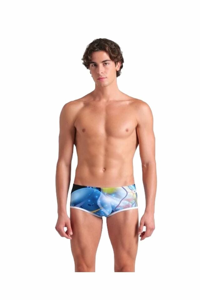 Arena Men's Arena One Print Low Waist Short Erkek Yüzücü Mayo Siyah 008836550