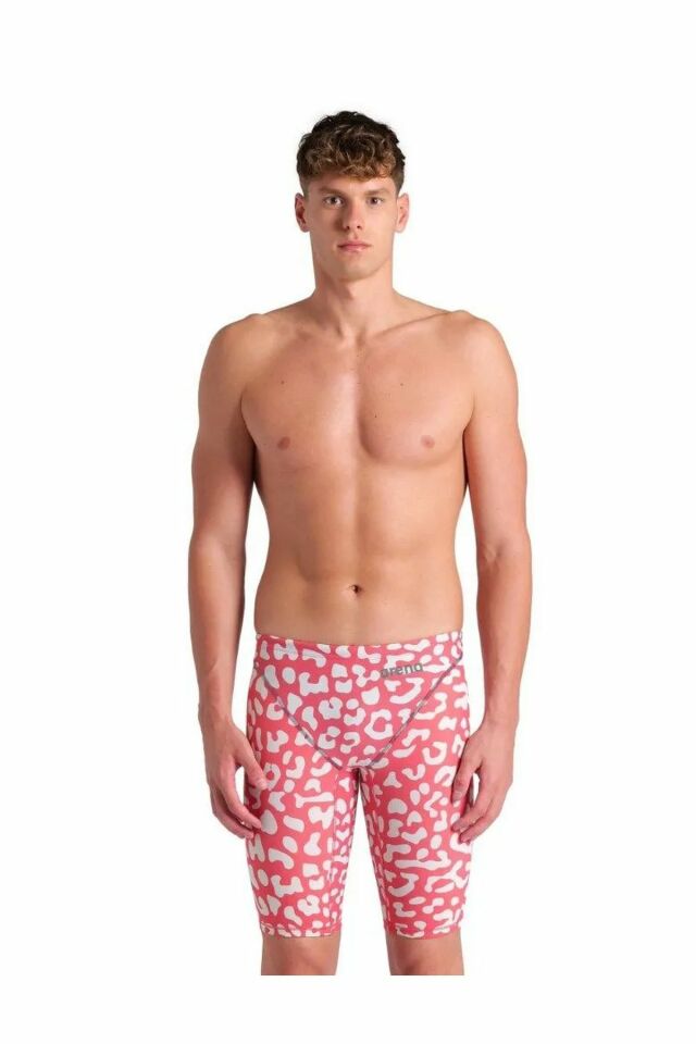 Arena Men's Powerskin ST Next Leopard Skin Jammer Erkek Yarış Mayosu Desenli/Pembe 006351878 65