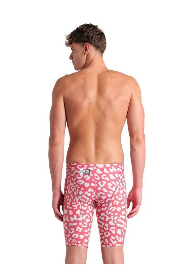 Arena Men's Powerskin ST Next Leopard Skin Jammer Erkek Yarış Mayosu Desenli/Pembe 006351878 65
