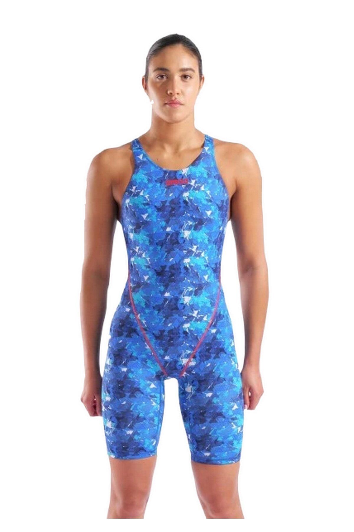 Arena Powerskin St Next Le Ob Bayan Yarış Mayosu Mavi/Desenli 006349204 34