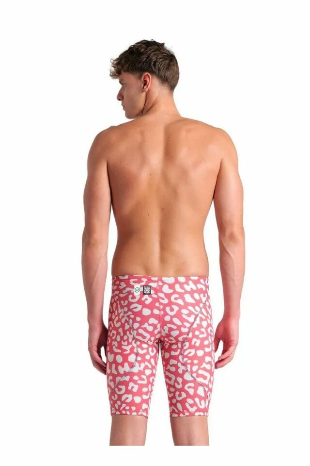 Arena Men's Powerskin ST Next Leopard Skin Jammer Erkek Yarış Mayosu Desenli/Pembe 006351878 60