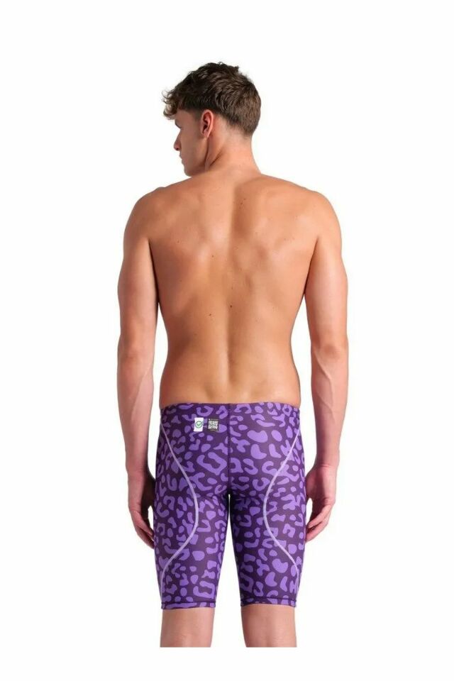 Arena Men's Powerskin ST Next Leopard Skin Jammer Erkek Yarış Mayosu Desenli/Mor 006351877