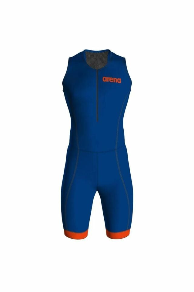 Arena M Trisuit St 2.0 Front Zip Erkek Triathlon Yüzücü Yarış Mayosu M Beden Mavi 001509723-M