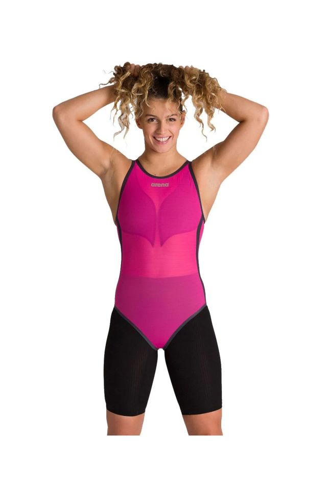 Arena W Powerskin Carbon Duo Top Bayan Yüzücü Yarış Mayosu Pembe 002757465