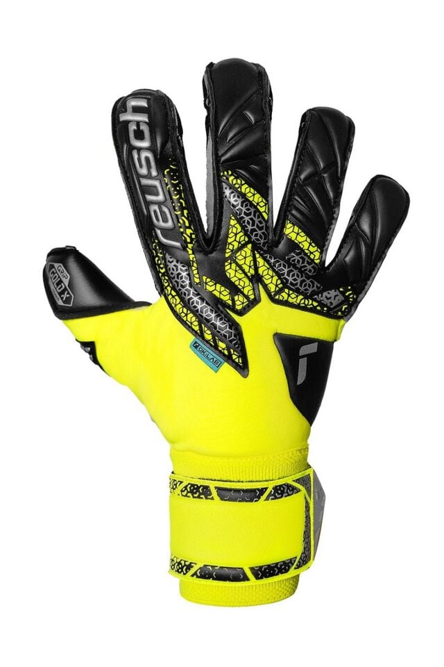 Reusch 2025 Attrakt Gold X Evol. Kaleci Eldiveni Sarı/Siyah/Gümüş