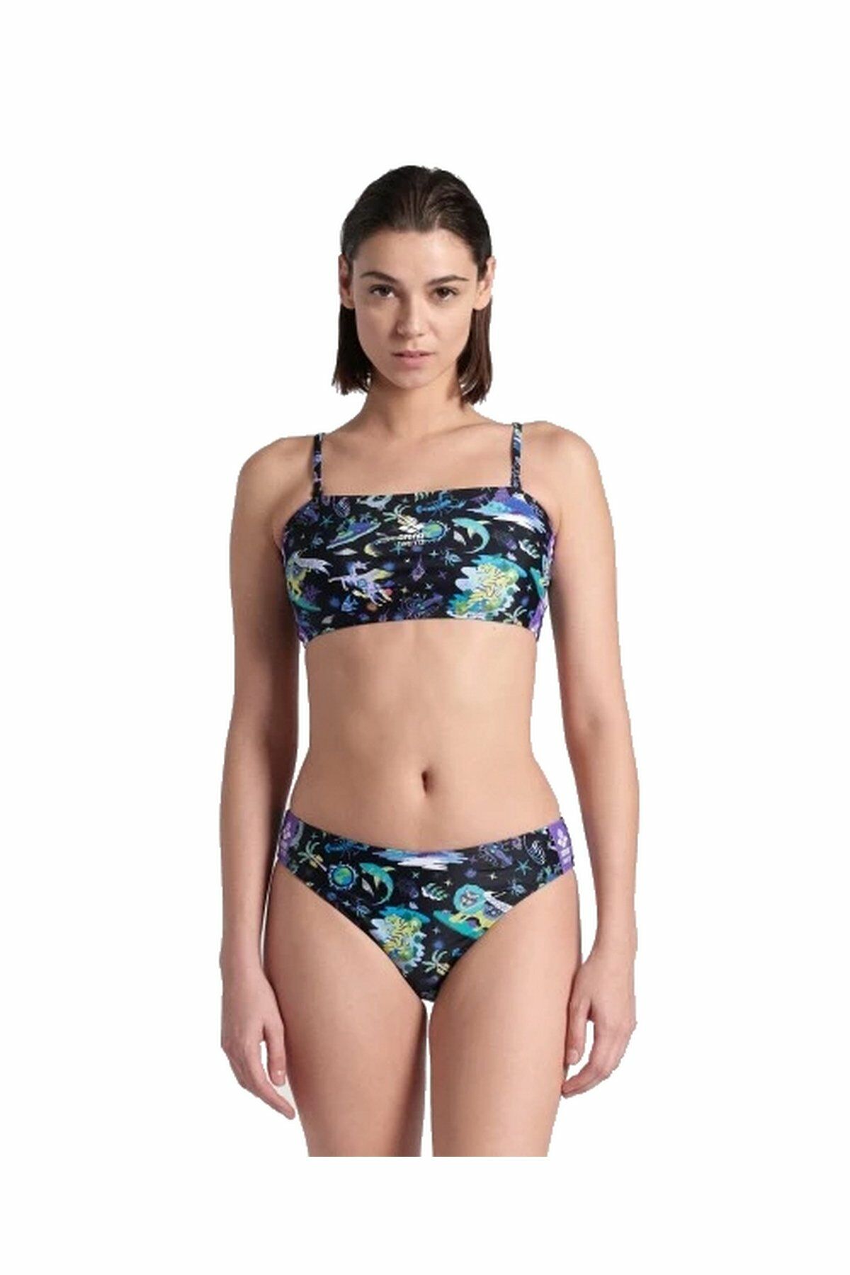 Arena Women's Arena Fun Planet Bikini Bandeau Siyah 007062550 XS