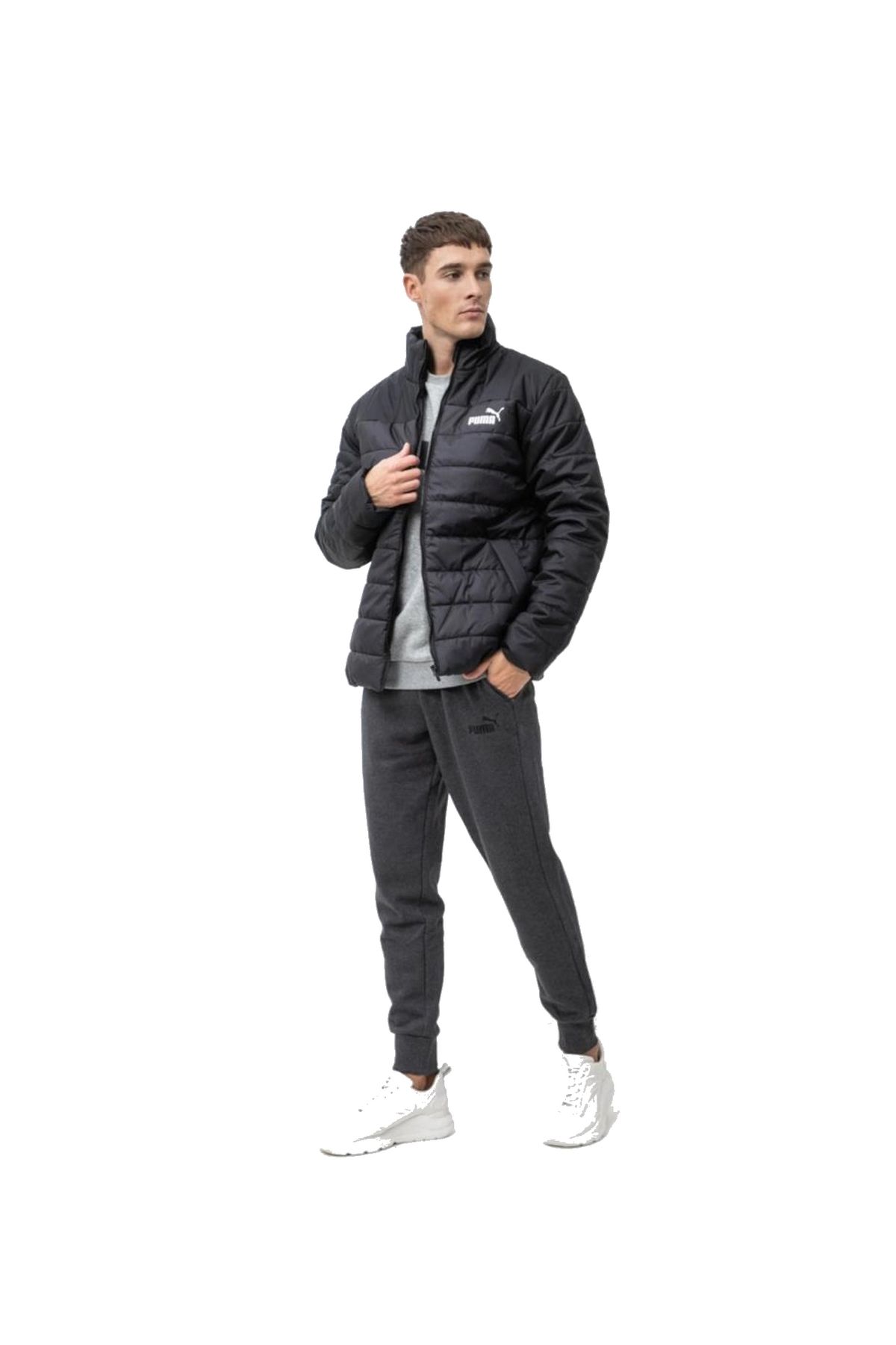 Puma ESS+ Padded Puma Big Logo Jacket Puma-Black Unisex Mont Siyah 84934901