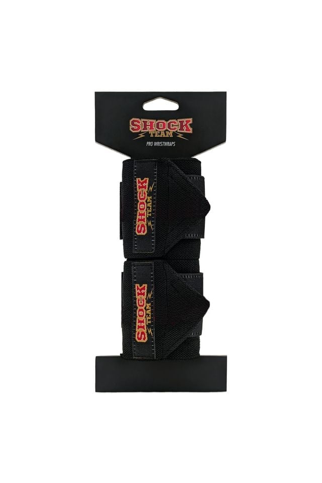 Shock Team Pro Wrist Wraps With Loops Siyah