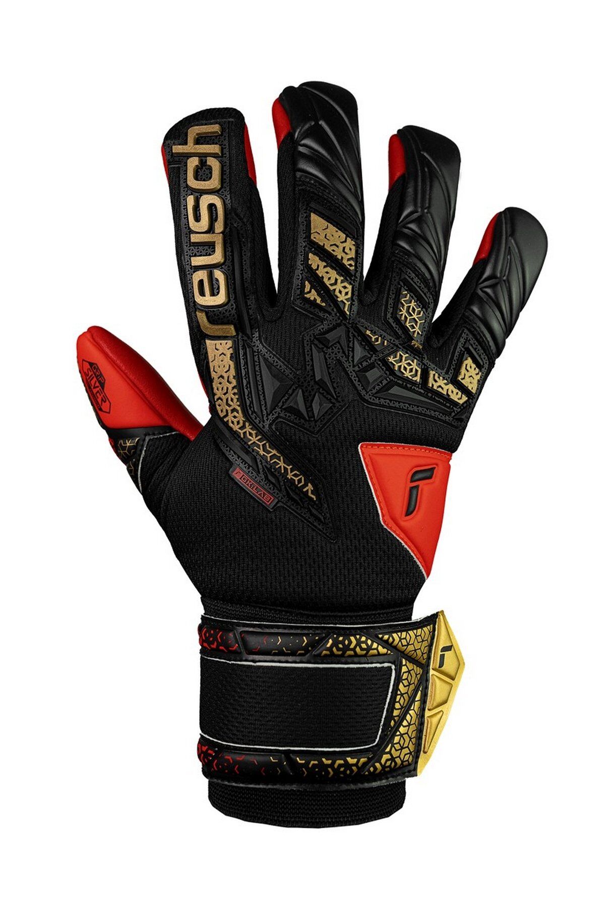 Reusch 7075 Attrakt Freegel Silver Kaleci Eldiveni Siyah/Kırmızı/Altın