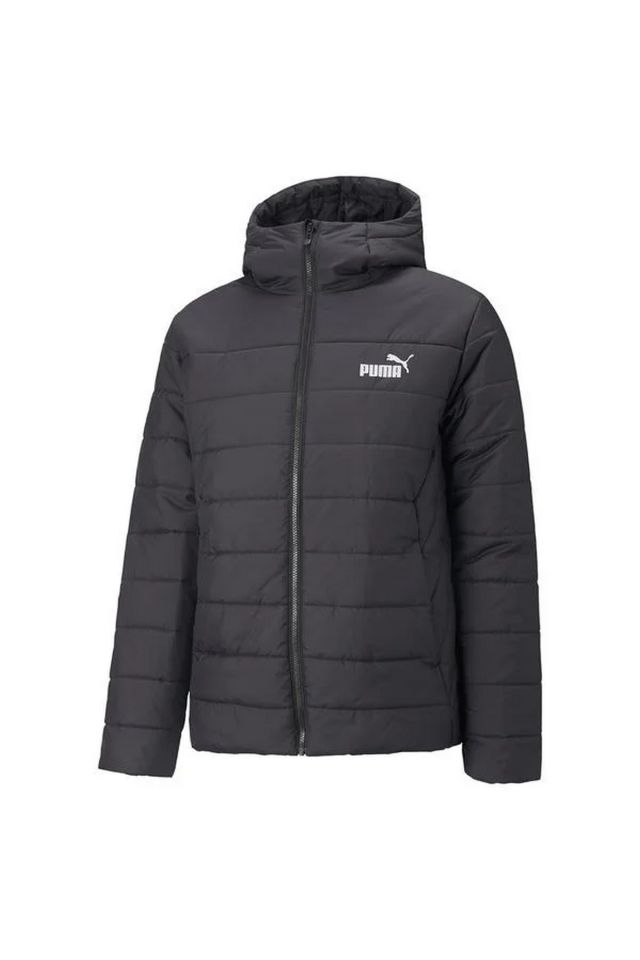 Puma ESS Hooded Padded Jacket Peacoat Unisex Günlük Spor Kapüşonlu Mont Siyah 84893801