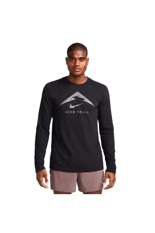 Nike Trail Dri-Fit Erkek Koşu T-Shirt Siyah FN0827-010