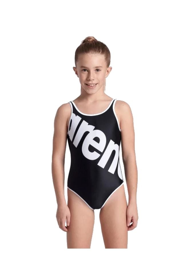 Arena Girl's ARENA Logo Swimsuit Kız Yüzücü Mayo Siyah 007328500
