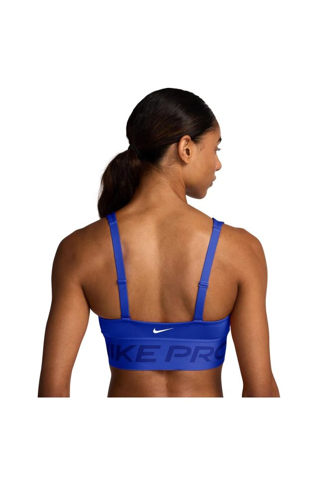 Nike Pro Indy Plunge Bayan Antrenman Sporcu Bra Mavi HF7324-405
