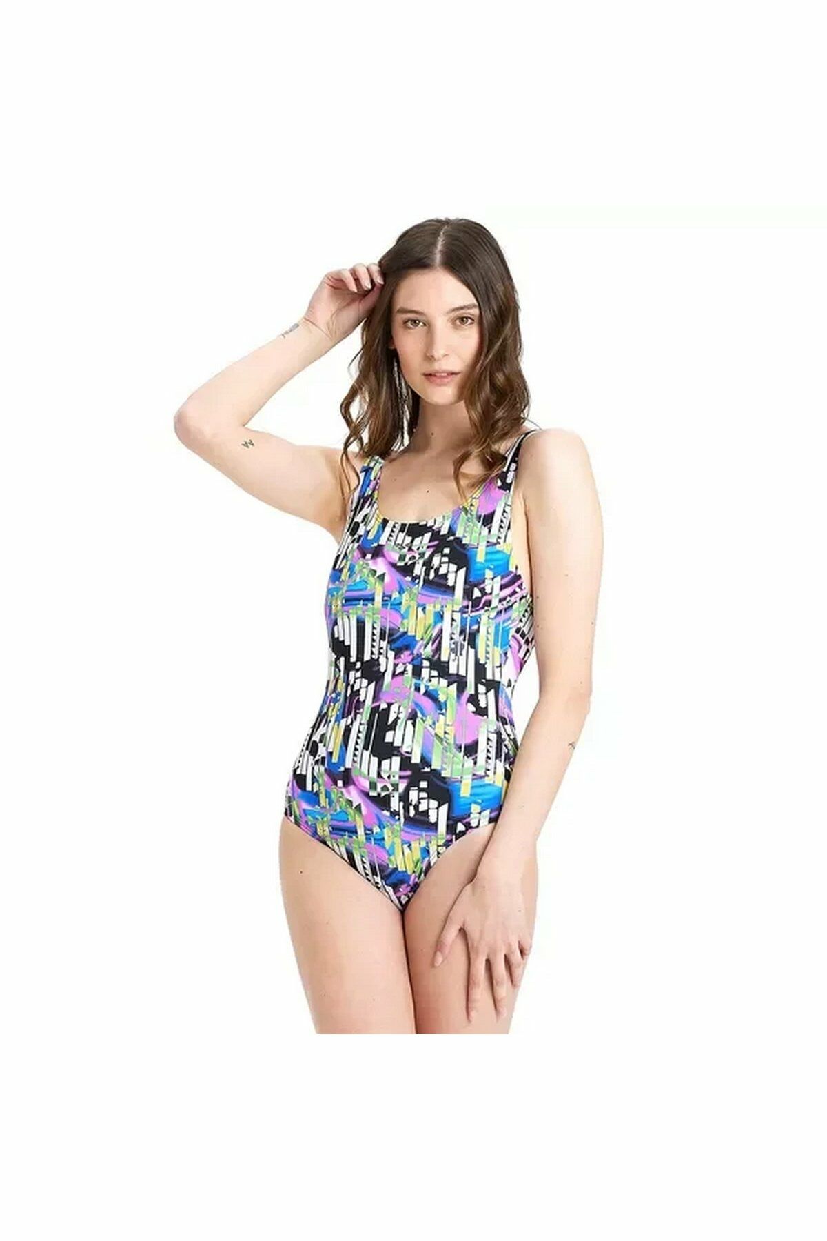 Arena BodyLift Swimsuit Carolina U Back Bayan Yüzücü Mayosu Mavi 005203550 44