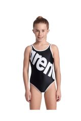 Arena Girl's ARENA Logo Swimsuit Kız Yüzücü Mayo Siyah 007328500 14-15