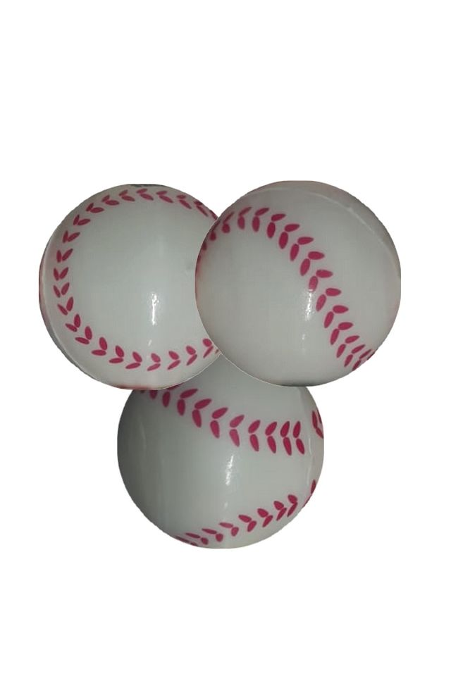 Cansport ST-21 Küçük 6.3 cm Stres Topu Renkli (Beyaz Beyzbol)