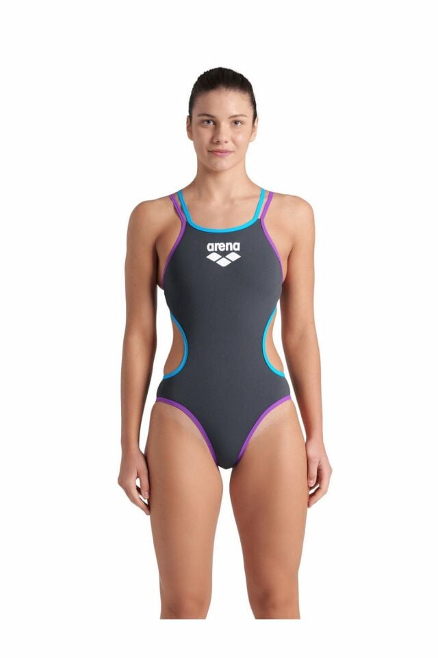 Arena Women's One Double Cross Back One Piece Bayan Yüzücü Mayo Siyah 004732598
