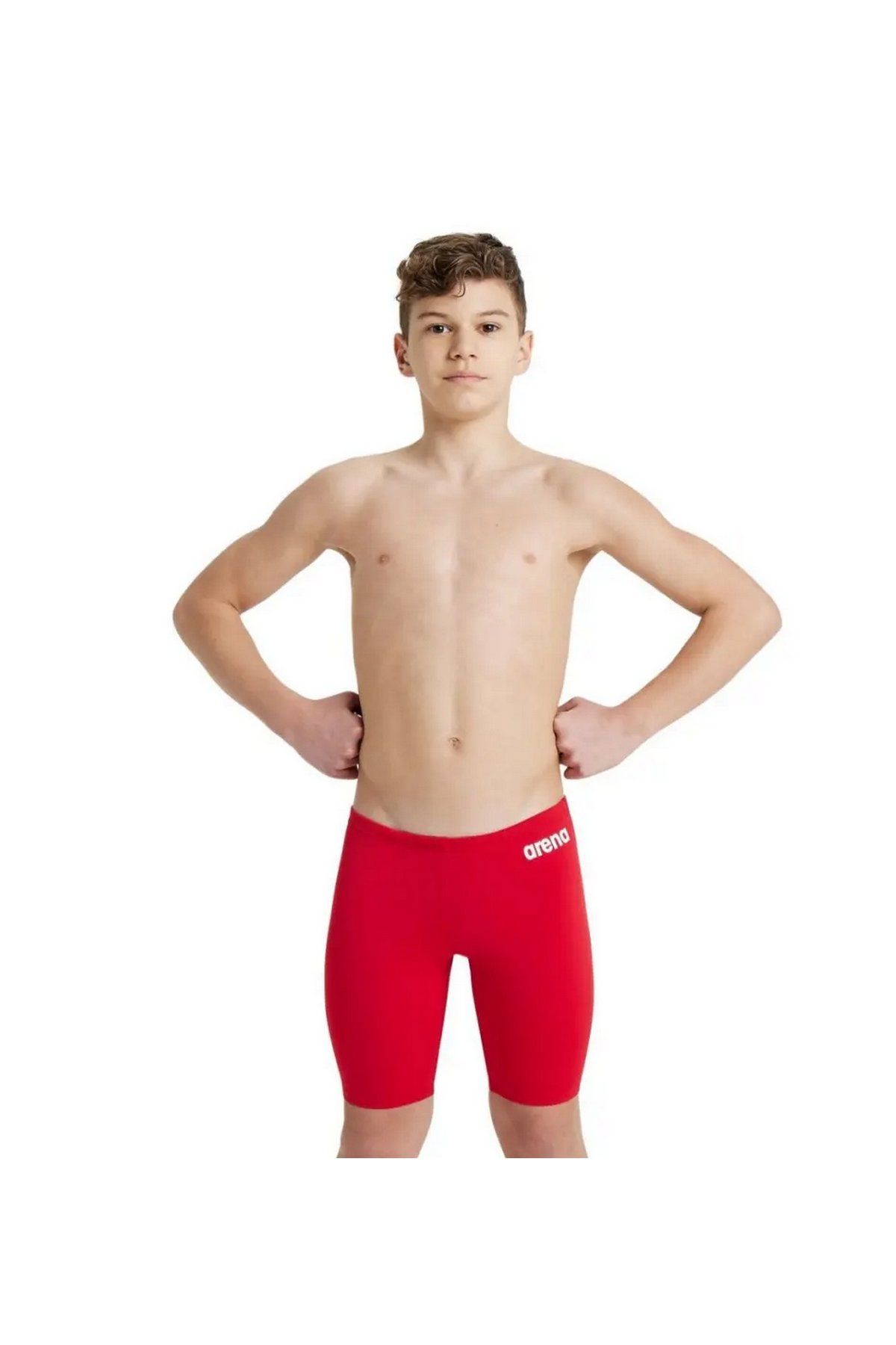 Arena Boy's Team Swim Jammer Solid Erkek Çocuk Yüzücü Mayo Kırmızı 004772450 14-15