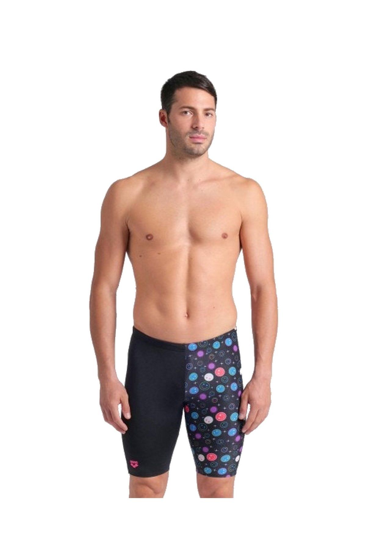 Arena Men's Arena Contour Swim Jammer Erkek Yüzücü Mayo Siyah/Renkli 009488550 80