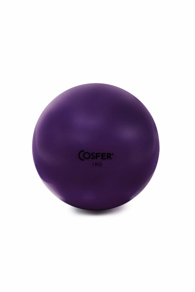 Cosfer Pilates Antrenman Ağırlık Topu Toning 1 Kg Mor