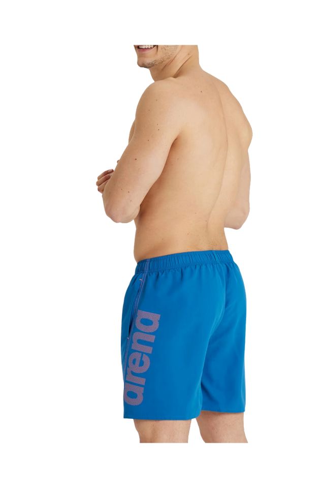 Arena Fundamentals Arena Logo Boxer Erkek Deniz Plaj Şort Mayo Okyanus Mavi 1B344730