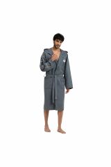 Arena Zeal Plus Unisex Yetişkin Bornoz Gri 005308101 M