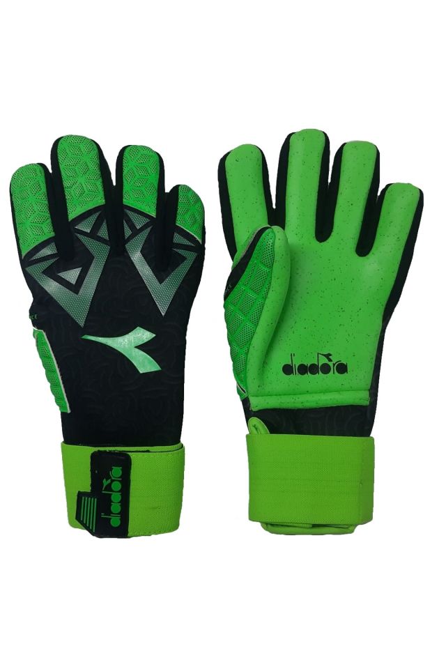 Diadora Supergri̇p Finger 3 Kaleci Eldiveni̇ Yeşil/Siyah