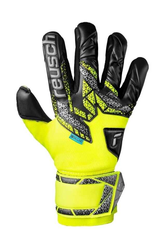 Reusch 2025 Attrakt Duo Kaleci Eldiveni Sarı/Siyah/Gümüş