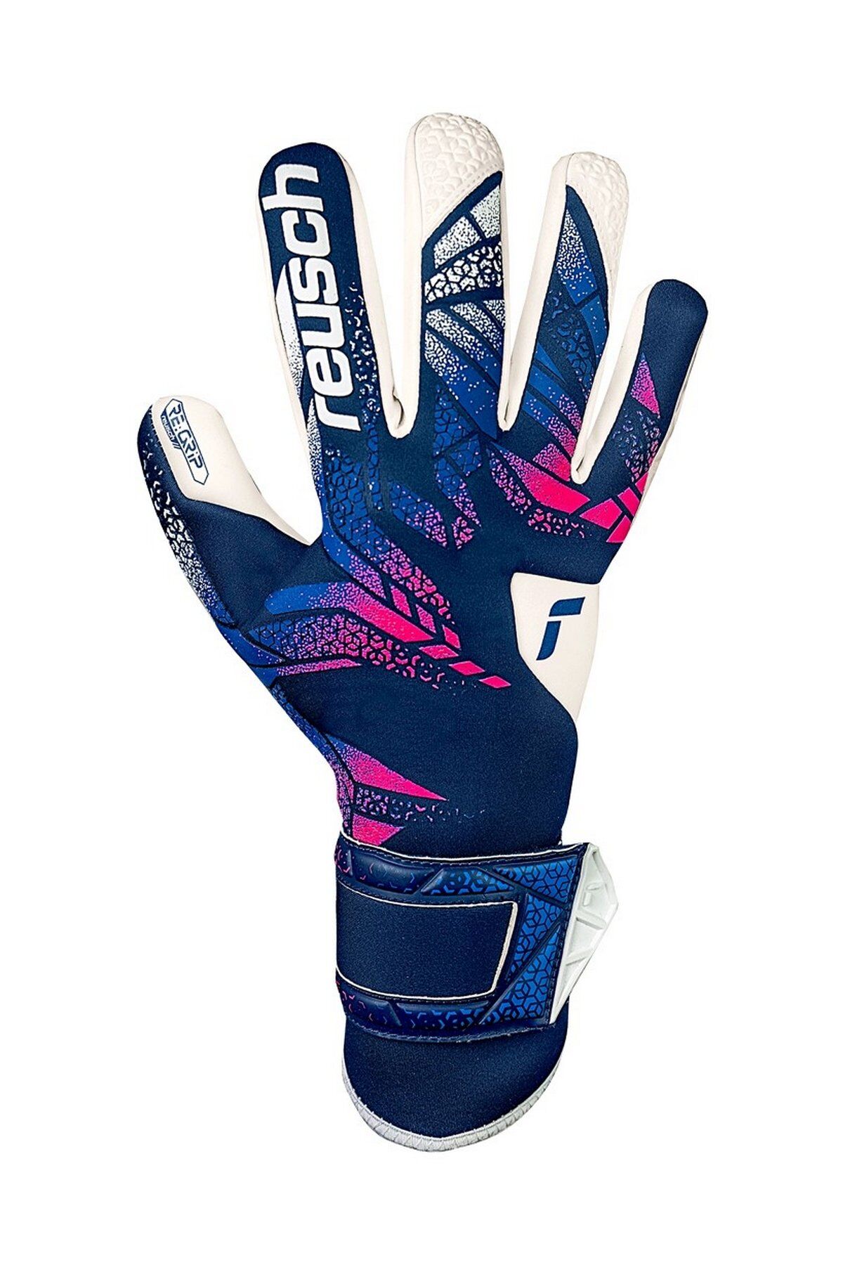 Reusch 4310 Attrakt RE. Grip Kaleci Eldiveni Mavi/Pembe/Beyaz