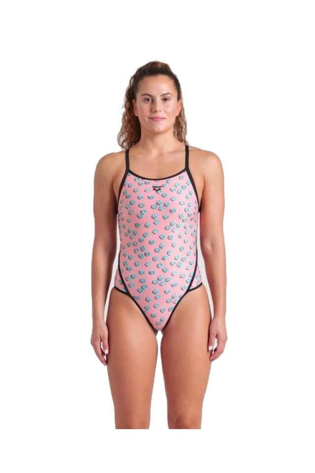 Arena Women's Arena Dices Swimsuit Super Fly Back Bayan Yüzücü Mayo Renkli 009464950