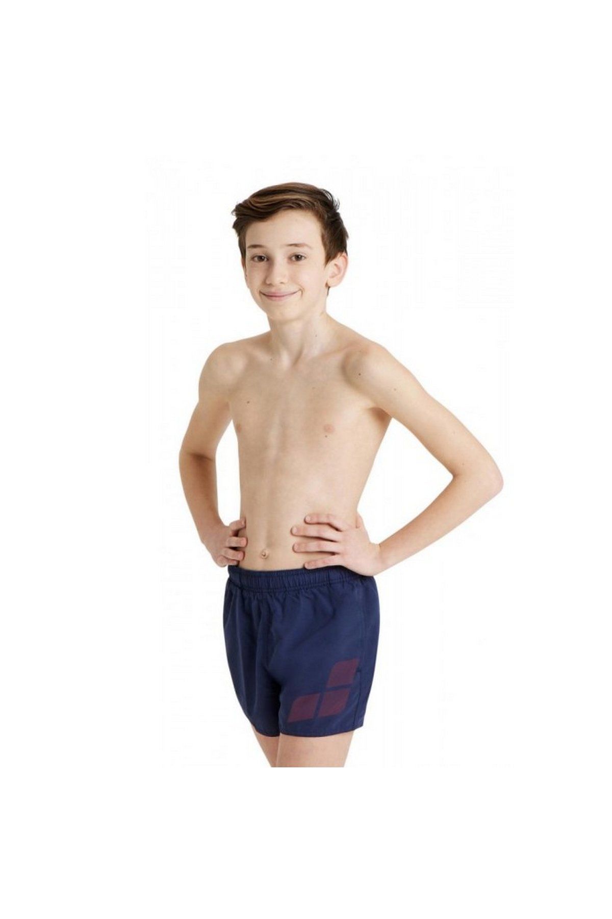 Arena Beach Boxer Logo Erkek Çocuk Deniz Plaj Şort Mayo Lacivert 005262700 12-13