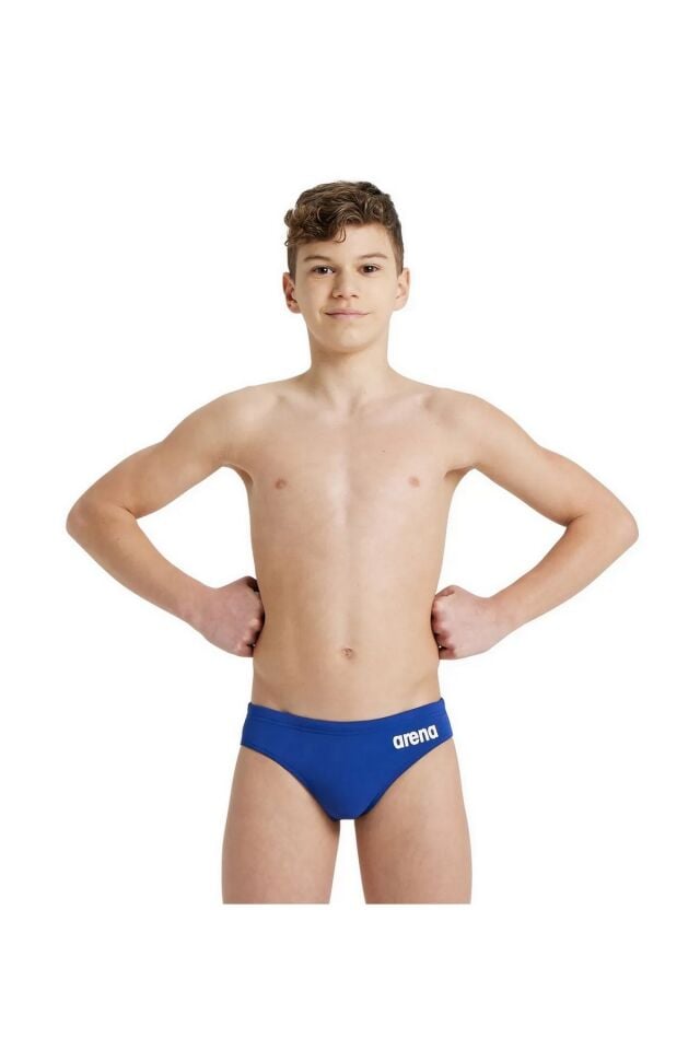 Arena Boy's Team Swim Briefs Solid Erkek Çocuk Yüzücü Mayo Mavi 004774720
