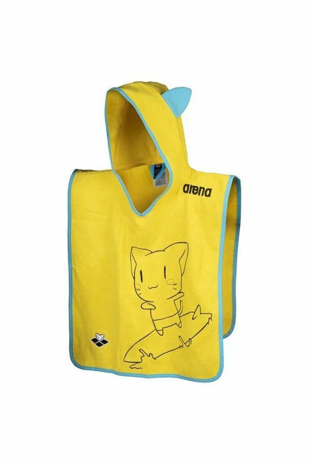 Arena Friends Poncho Çocuk Unisex Sarı Yüzücü Bornozu 004264310 S