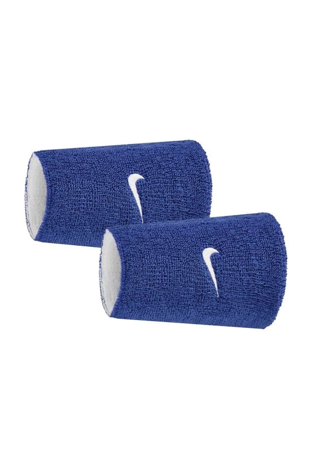 Nike Swoosh Classic Reversible Doublewide Wristbands 2Pk Unisex Spor Bileklik Mavi N.101.2411.469.OS