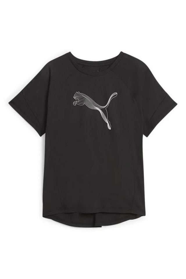 Puma Evostripe Tee Puma-Black T-Shirt Bayan Günlük Tişört Siyah 67607001