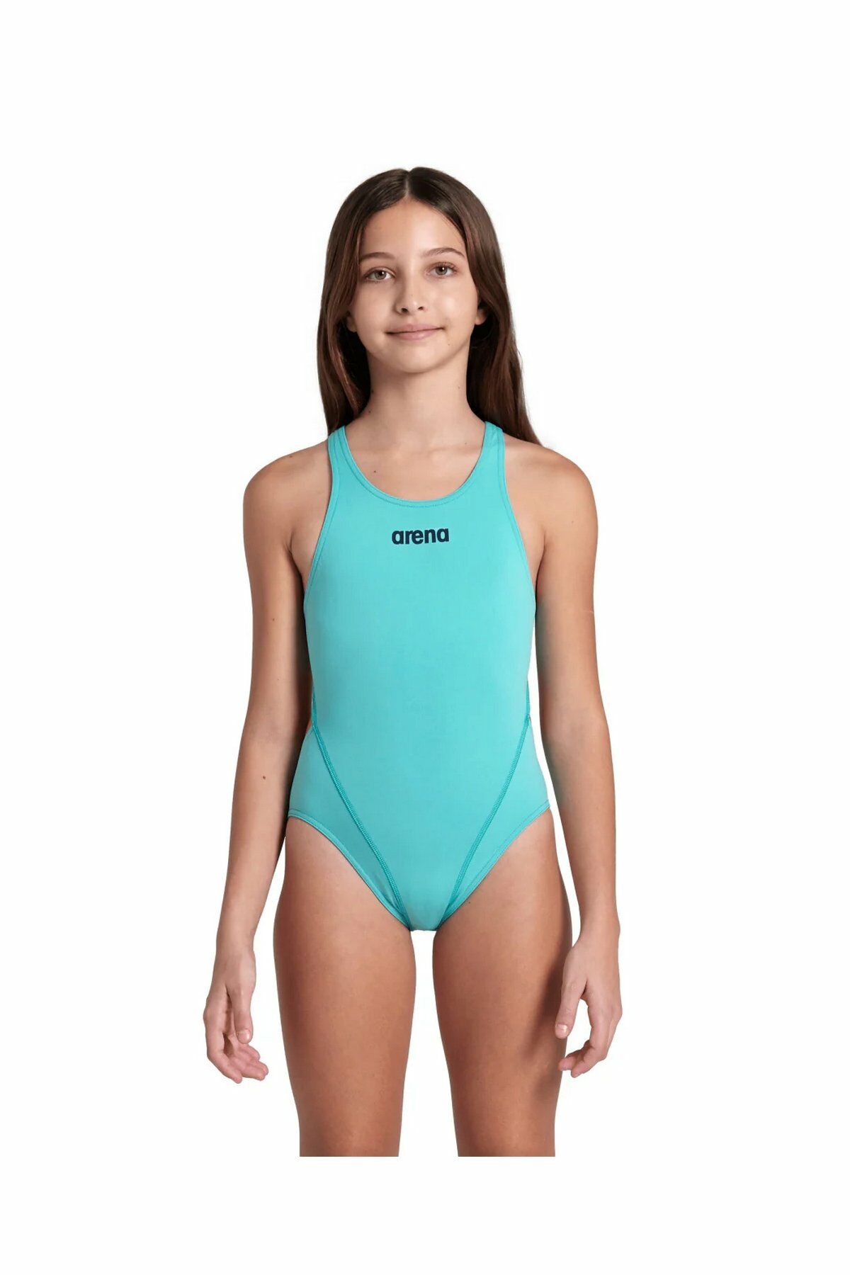Arena Girl's Team Swimsuit Swim Tech Solid Kız Çocuk Mayo Mavi 004764870 12-13