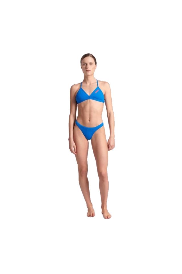 Arena Women's Team Swim Top Tie Back Solid Bayan Tek Üst Mayo Mavi 004768800