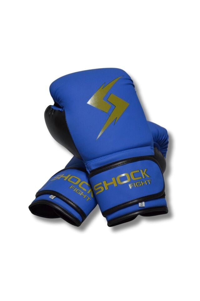 Shock Fight Boxing Gloves Boks Eldiveni Mavi 8 OZ