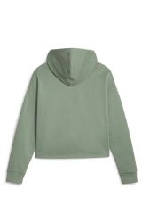 Puma ESS Cropped Logo Hoodie FL Eucalyptus Bayan Kapüşonlu Sweatshirt Yeşil 58686948 XL