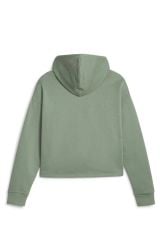 Puma ESS Cropped Logo Hoodie FL Eucalyptus Bayan Kapüşonlu Sweatshirt Yeşil 58686948 XS