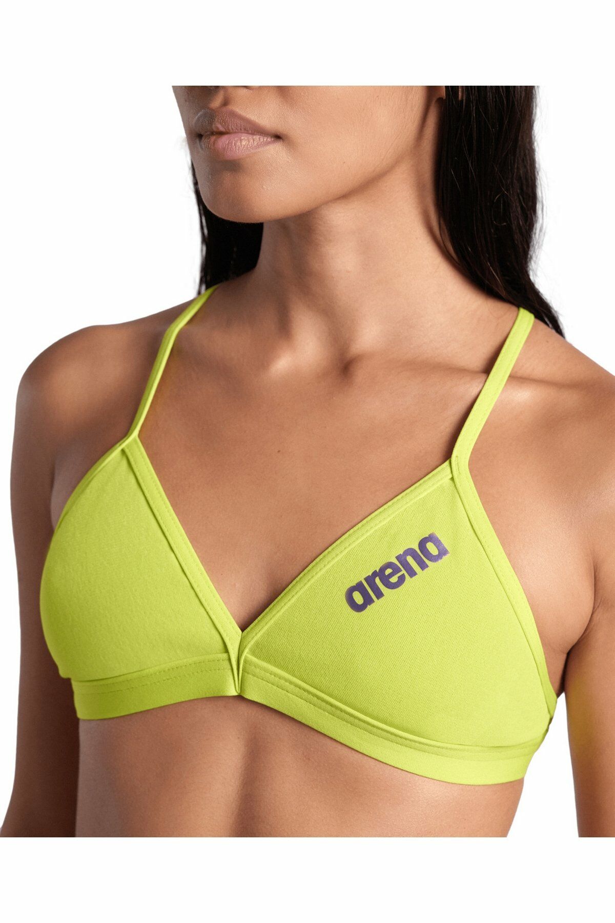Arena Women's Team Swim Top Tie Back Solid Bayan Tek Üst Mayo Yeşil 004768650 38