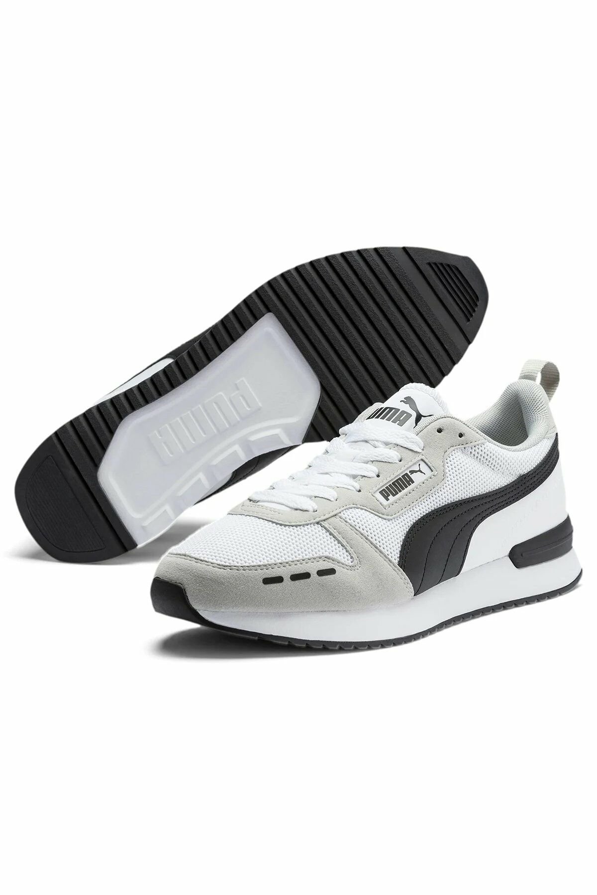Puma R78 Puma-White Gray Violet Puma-Black Erkek Spor Ayakkabı Beyaz 37311702
