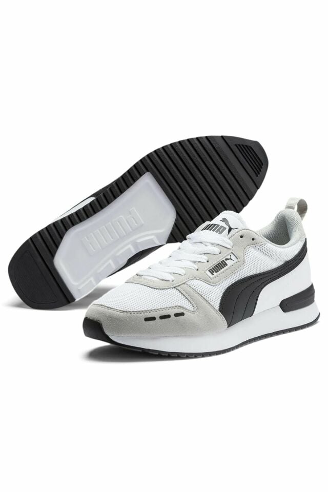 Puma R78 Puma-White Gray Violet Puma-Black Erkek Spor Ayakkabı Beyaz 37311702