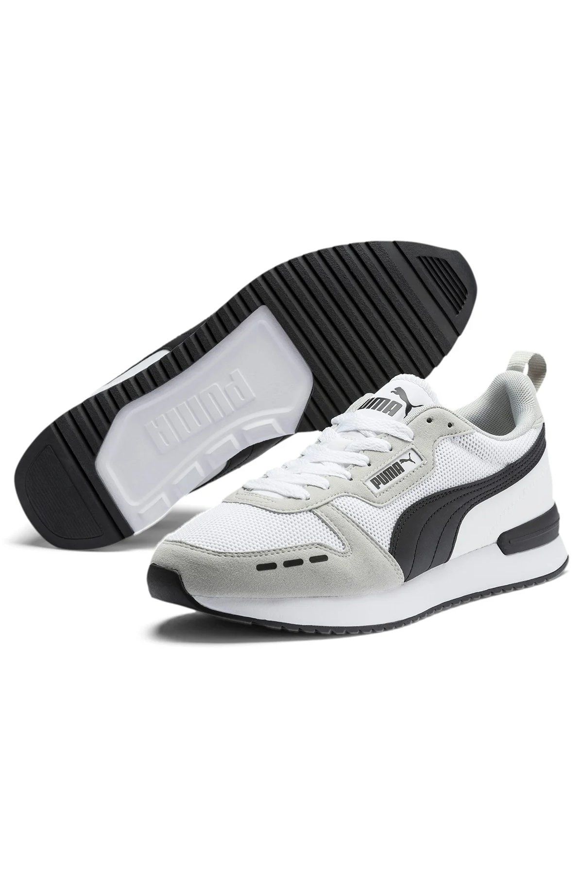 Puma R78 Puma-White Gray Violet Puma-Black Erkek Spor Ayakkabı Beyaz 37311702 42