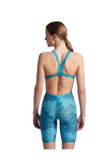 Arena Women's Arena Camo Kikko Full Body Bayan Yüzücü Mayo Mavi 007307840 42