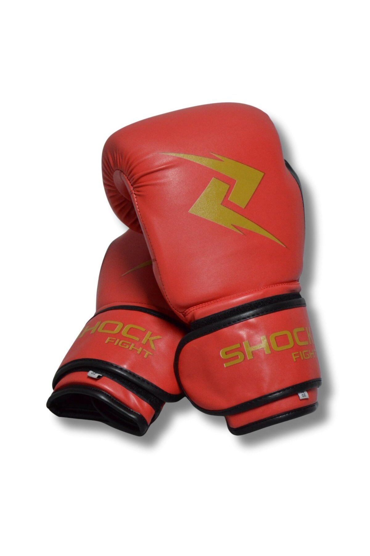 Shock Fight Boxing Gloves Boks Eldiveni Kırmızı 12 OZ