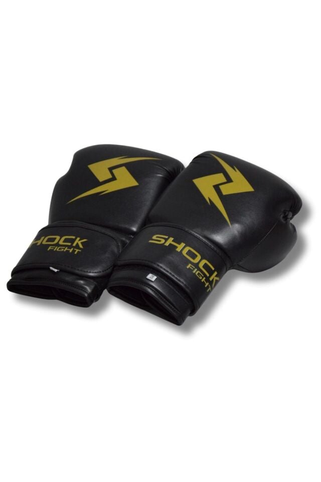 Shock Fight Boxing Gloves Boks Eldiveni Siyah 14 OZ