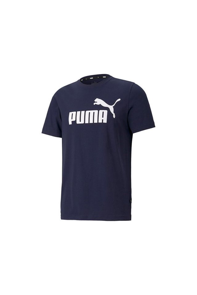 Puma ESS Logo Tee Peacoat T-Shirt Unisex Günlük Tişört Lacivert 58666606